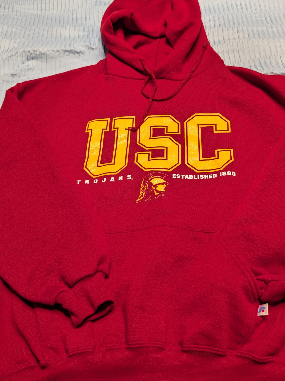 Vintage Early 2000s Russell Athletic USC Trojans Pullover Hoodie - Adult XL